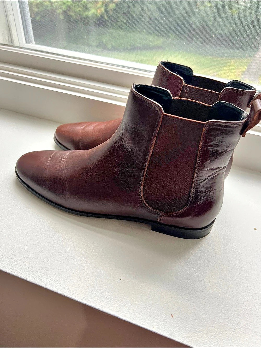 Zara Chelsea Ankle Boots in Brown Like New